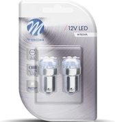 M- Tech LED - BA15s / R5W/R10W 12V - Diode Led Basic 9x - Jaune - Set