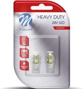 M-Tech LED W5W 24V - Heavy Duty - 5x Led diode - Wit - Set - Geschikt voor 24V voertuigen