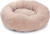 Beeztees Kavi - Lit pour Chat - Peluche - Beige - 45x45x15 cm