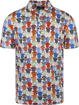 R2 Amsterdam - Polo Meerkleurige Shirtprint - XXL - Modern-fit