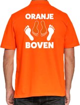 Grote maten Koningsdag polo shirt Oranje boven - oranje - heren - Koningsdag outfit / kleding XXXXL