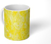 Mok - Marmer print - Neon - Geel - Patronen - Mokken - 350 ML - Beker - Uitdeelcadeautjes