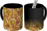 Magische Mok - Foto op Warmte Mokken - Regenboog - Marmer print - Patronen - Verf - Magic Mok - Beker - 350 ML - Uitdeelcadeautjes