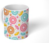 Mok - Koffiemok - Snoep - Donuts - Patronen - Mokken - 350 ML - Beker - Koffiemokken - Theemok