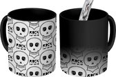 Magische Mok - Foto op Warmte Mokken - Koffiemok - Doodskop - Quotes - Rock - Patronen - Gothic - Magic Mok - Beker - 350 ML - Theemok