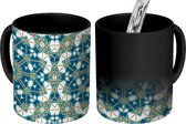 Magische Mok - Foto op Warmte Mokken - Koffiemok - Mozaïek - Bloem - Design - Magic Mok - Beker - 350 ML - Theemok