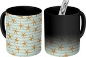 Magische Mok - Foto op Warmte Mokken - Patroon - Strand - Zee - Zeester - Magic Mok - Beker - 350 ML - Uitdeelcadeautjes