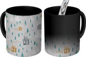 Magische Mok - Foto op Warmte Mokken - Patronen - Winter - Huis - Magic Mok - Beker - 350 ML - Uitdeelcadeautjes