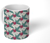 Mok - Kerstmis - Patronen - Maretak - Mokken - 350 ML - Beker - Uitdeelcadeautjes