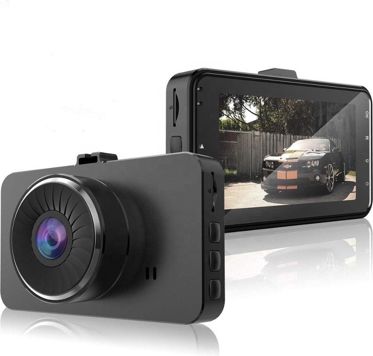 TechU™ Dashcam Voor en Achter Camera – M20 Zwart – Dashboardcamera – Full HD 1080P – 170° Wijdhoeklens – G-sensor – Bewegingssensor – Parkeermodus – Loop recording – Nachtvisie – Incl. Achteruitrijcamera - voor auto