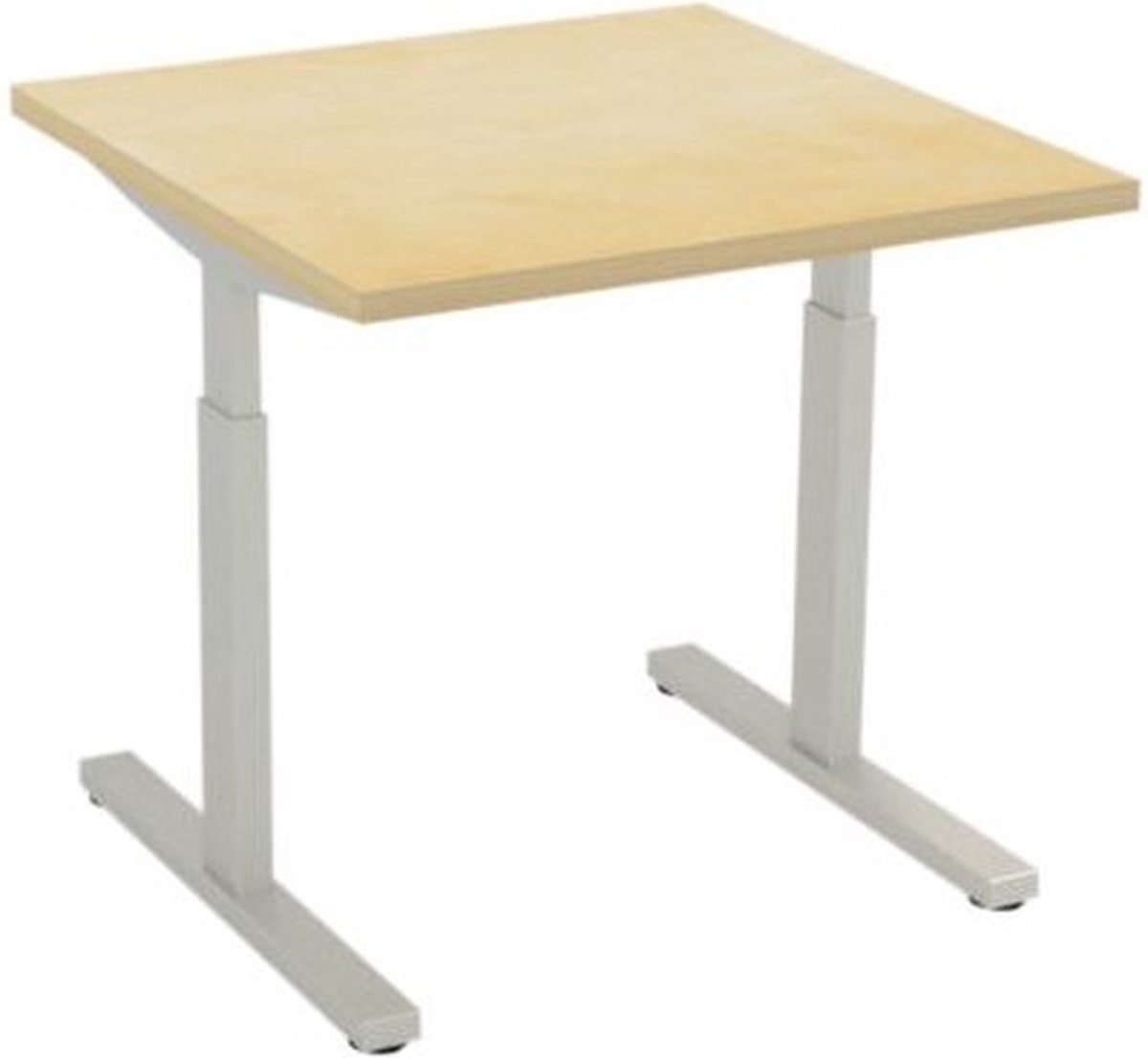 Offeco bureau Oxford - Bureau - Bureautafel - Gaming bureau - Game bureau - Computertafel - Desk - Bureau Aluminium- Verstelbaar bureau - Gaming Desk - Bureau tafel - Bureau verstelbaar  Wild Peren  80x80cm-- blad-  onderstel- x80
