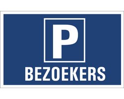 Parkeren bezoekers bord - kunststof 320 x 200 mm