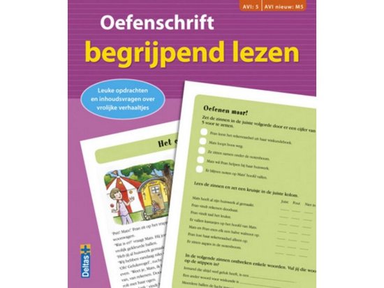 leren lezen Oefenschrift begrijpend lezen AVI:5/M5 23 cm, Hilde E