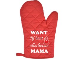 Want Want jij bent de allerliefste Mama | Moederdag | Moederdag cadeautje | Rood