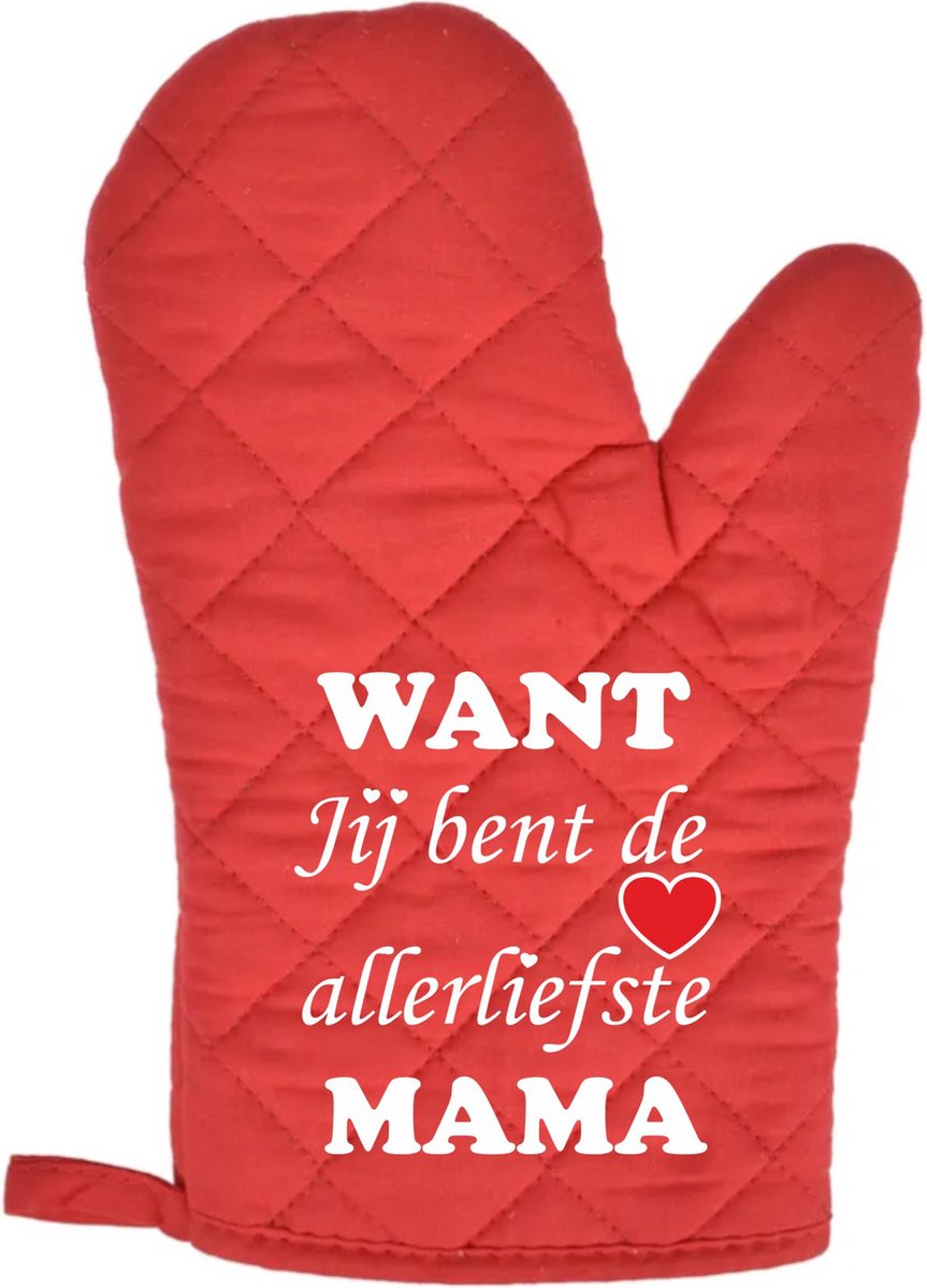 Want Want jij bent de allerliefste Mama | Moederdag | Moederdag cadeautje | Rood