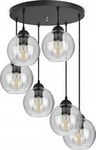 Lampe suspendue Lampe ampoule - Série Glass - 6 lumières - Transparent - 6 ampoules