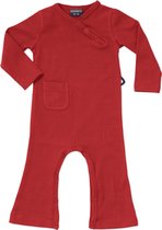 Silky Label jumpsuit hypnotizing red - Wijde Pijp - maat 74/80 - rood