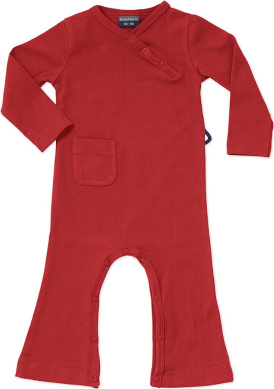 Silky Label jumpsuit hypnotizing red - Wijde Pijp - maat 74/80 - rood