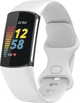 Mobigear Classic Siliconen Bandje voor Fitbit Charge 5 - Zwart