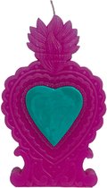 Kitsch Kitchen Kaars Milagro Hart - fuchsia