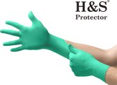 H&S PROTECTOR - Nitril handschoenen - Wegwerp handschoenen - Groen - XL - Poedervrij - 100 stuks