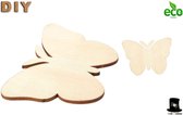 Bob Online ™ - 10 Stuks – Houten Vlinders Blanco – Houten Vlinder Versiering – Houten Vlinder Vorm – Houtsneden ambachten voor Scrapbooking – DIY Vlinder ambachten – Wooden Die Cut