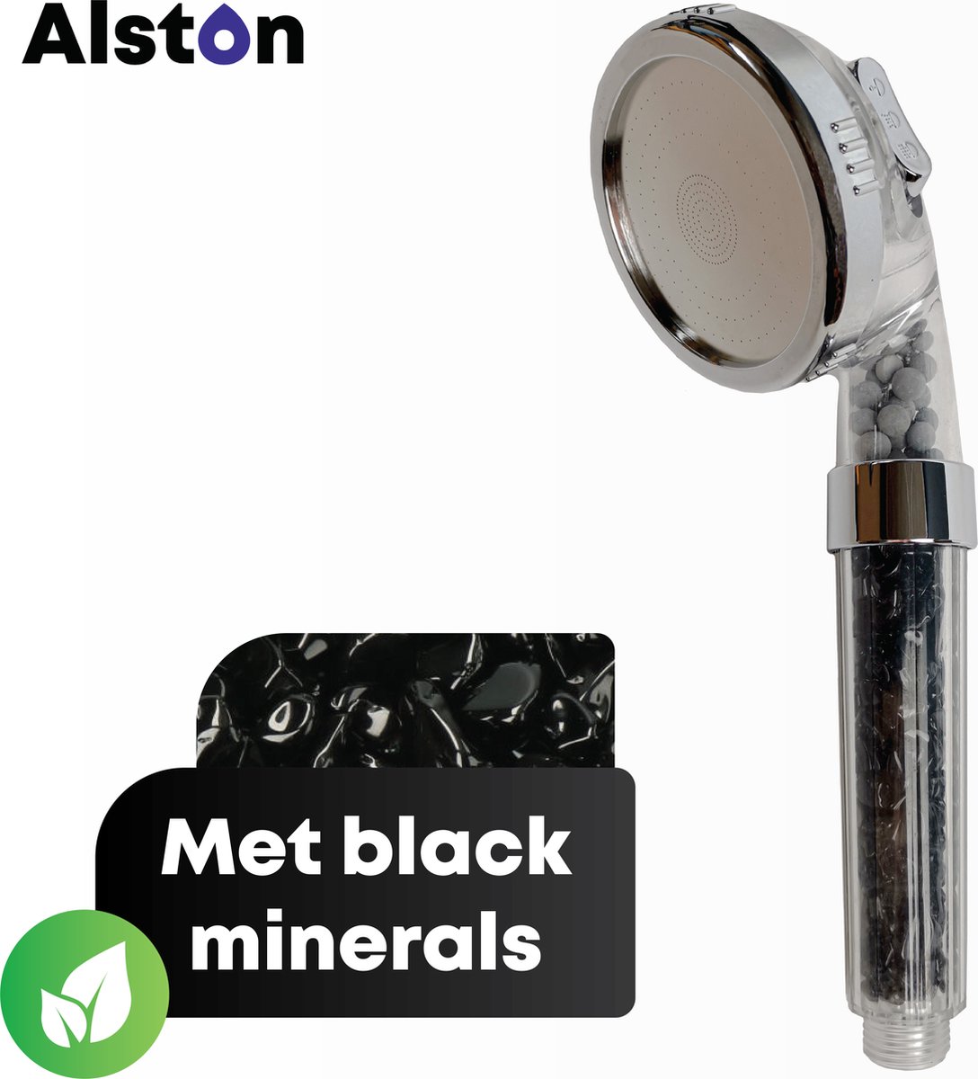 Ionische douchekop Waterbesparend Krachtige Regendouche Verhoogde