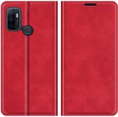 Cazy Oppo A53 Hoesje - Portemonnee Book Case - Kunstleer - Rood