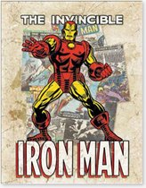 Iron Man The Invincible.  Metalen wandbord 31,5 x 40,5 cm.