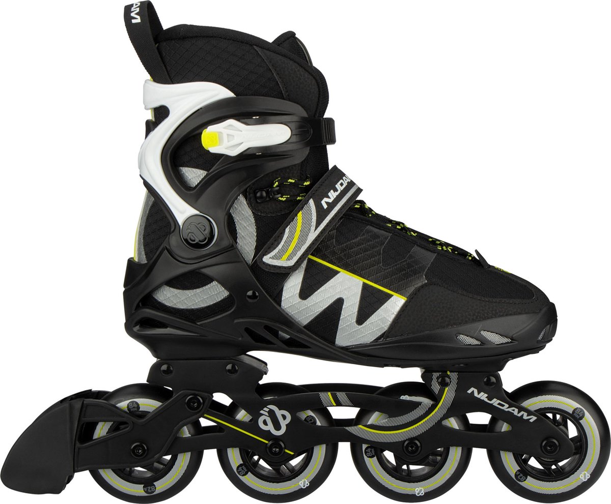 Nijdam Inlineskates - Circle Rayzor - Alu Frame - Zwart/Zilver - Maat 45