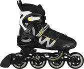 Nijdam Rollers Advanced - Circle Rollers - Zwart/ Argent/ Jaune fluo - Taille 41