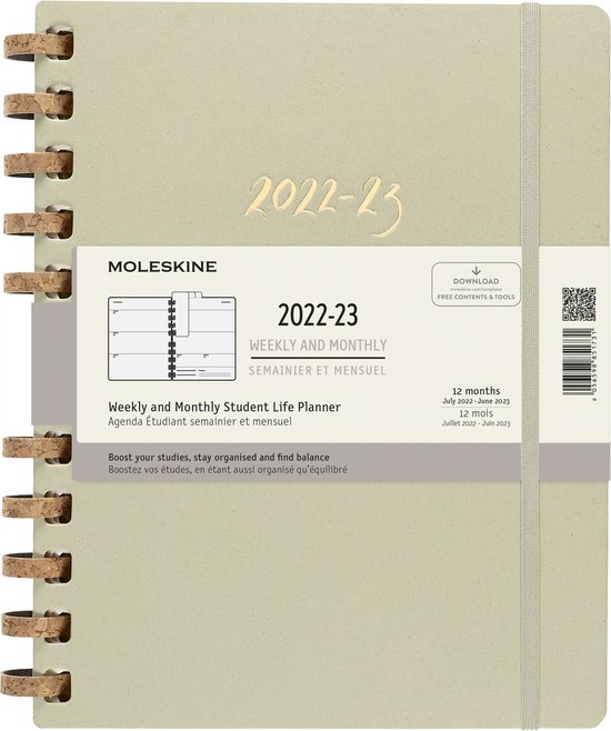 Moleskine 12 Maanden Agenda 2022/23 Academic Spiral Week/Maand