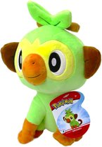 Grookey - Pokémon Pluche Knuffel 23 cm {Speelgoed knuffeldier knuffelpop voor kinderen jongens meisjes | Wicked Cool Toys Plush | Charizard, Eevee, Squirtle, Charmander, Bulbasaur, Grookey, S