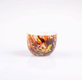 Design kaarshouder Candleholder - Fidrio RIO - glas, mondgeblazen - diameter 9 cm hoogte 7 cm