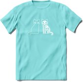 Cat Scan - Katten T-Shirt Kleding Cadeau | Dames - Heren - Unisex | Kat / Dieren shirt | Grappig Verjaardag kado | Tshirt Met Print | - Licht Blauw - S