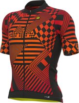 Ale Fietsshirt Korte Mouwen PRS Checker - Rood - S - Valt klein