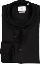 ETERNA modern fit overhemd - jersey heren overhemd - zwart - Strijkvriendelijk - Boordmaat: 45
