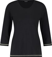 TAIFUN Dames Shirt met 3/4-mouwen en contrastnaden OEKO-TEX Standard 100