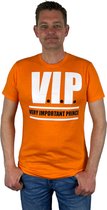 Oranje Heren T-Shirt - V.I.P. Very Important Prince -  Voor Koningsdag - Holland - Formule 1 - EK/WK Voetbal - Maat XL