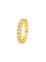 Crystal stones ring gold