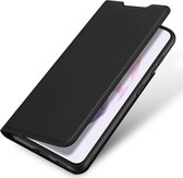 geschikt voor Samsung Galaxy S22 Smart Case met unieke slimme magneet sluiting, inclusief stand functie. Wallet book hoesje in extra luxe TPU leren uitvoering, business kwaliteit