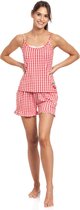 Pyjama Court Pussy Deluxe -XL- Rouge Plaid Rouge