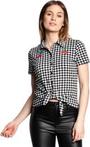 Pussy Deluxe Blouse -M- Plaid Multicolours