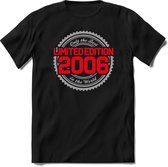 2006 Limited Edition | Feest Kado T-Shirt Heren - Dames | Zilver - Rood | Perfect Verjaardag Cadeau Shirt | Grappige Spreuken - Zinnen - Teksten | Maat XXL