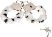 Power Escorts - zachte gevoerde handboeien - trendy panter look - Soft Furry Hand Cuffs - Leopard - Bondage Play - BR206 - gave cadeaubox