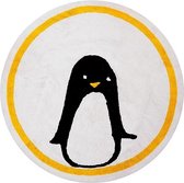 Aratextil - Pinguin Wasbaar Vloerkleed/Tapijt Voor De Kinderkamer 100% Katoen - Diameter 140cm