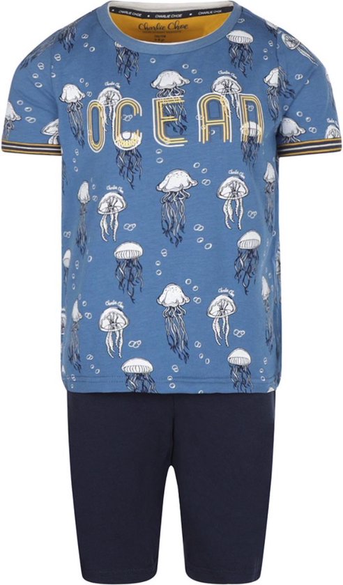 Charlie Choe - Pyjama - Shortama -Blue - Ocean - Maat 74/80