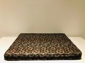 Gustiana Huisdierkussen met antislip en rits - 60 x 45 cm - Taupe Leopard spots