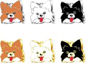 Dali's Pett Papillon Aanpasbare ID-tags voor huisdieren Gegraveerd Hondenpenning