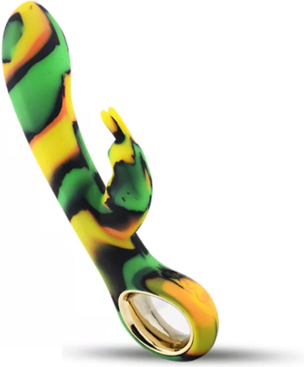 Goedkoopste TipsToys Vibrator Dildo Rabbit voor Vrouwen - Clitoris Gspot Stimulator - Groen Geel